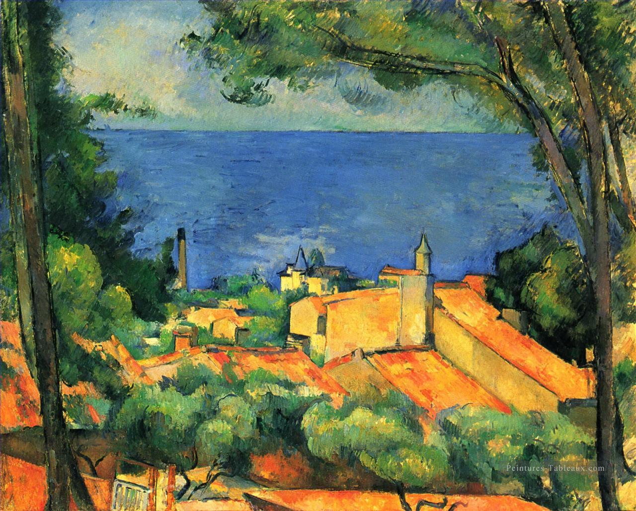 L Estaque aux toits rouges Paul Cézanne Peintures à l'huile